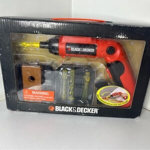 Black & Decker Junior Toy Screwdriver Set Kids Pretend Tool Play Set NIB